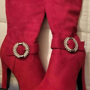 Women's RED Knee High Boots